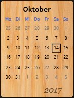 Calendar with Background Image