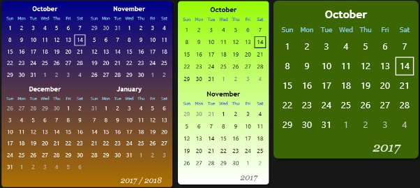 Calendar Widgets