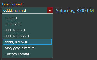 Time Formats